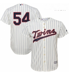 Mens Majestic Minnesota Twins 54 Ervin Santana Replica Cream Alternate Cool Base MLB Jersey