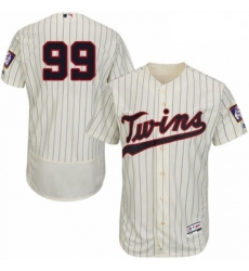 Mens Majestic Minnesota Twins 99 Logan Morrison Authentic Cream Alternate Flex Base Authentic Collection MLB Jersey