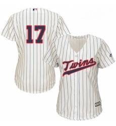 Womens Majestic Minnesota Twins 17 Jose Berrios Replica Cream Alternate Cool Base MLB Jersey