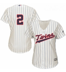 Womens Majestic Minnesota Twins 2 Brian Dozier Replica Cream Alternate Cool Base MLB Jersey