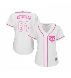 Womens Minnesota Twins 64 Willians Astudillo Replica White Fashion Cool Base Baseball Jersey 