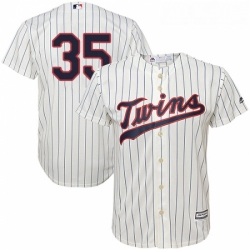 Youth Majestic Minnesota Twins 35 Michael Pineda Authentic Cream Alternate Cool Base MLB Jersey 