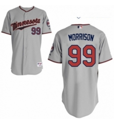 Youth Majestic Minnesota Twins 99 Logan Morrison Authentic Grey Road Cool Base MLB Jersey 