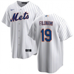 Men New York Mets 19 Shintaro Fujinami White Cool Base Stitched Baseball Jersey