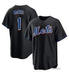 Men Nike New York Mets #1 Jeff McNeil Black Alternate Stitched Baseball Jersey