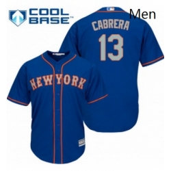 Mens Majestic New York Mets 13 Asdrubal Cabrera Replica Royal Blue Alternate Road Cool Base MLB Jersey