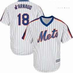 Mens Majestic New York Mets 18 Travis dArnaud Replica White Alternate Cool Base MLB Jersey