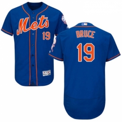 Mens Majestic New York Mets 19 Jay Bruce Royal Blue Alternate Flex Base Authentic Collection MLB Jersey