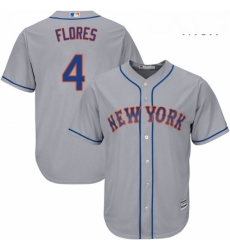 Mens Majestic New York Mets 4 Lenny Dykstra Replica Grey Road Cool Base MLB Jersey