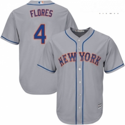 Mens Majestic New York Mets 4 Lenny Dykstra Replica Grey Road Cool Base MLB Jersey