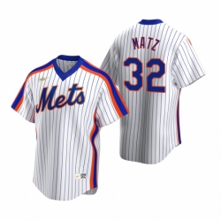 Mens Nike New York Mets 32 Steven Matz White Cooperstown Collection Home Stitched Baseball Jerse