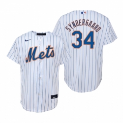 Mens Nike New York Mets 34 Noah Syndergaard White Home Stitched Baseball Jerse