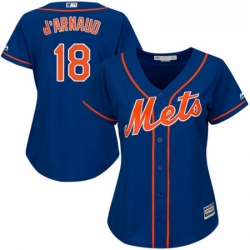 Womens Majestic New York Mets 18 Travis dArnaud Replica Royal Blue Alternate Home Cool Base MLB Jersey