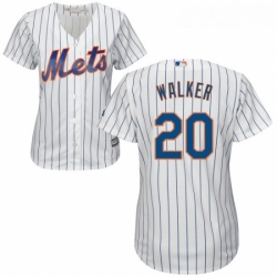 Womens Majestic New York Mets 20 Neil Walker Authentic White Home Cool Base MLB Jersey