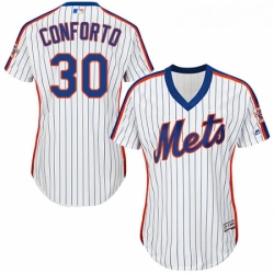 Womens Majestic New York Mets 30 Michael Conforto Replica White Alternate Cool Base MLB Jersey