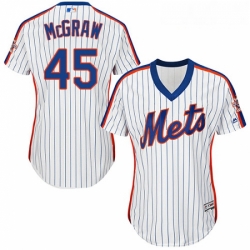 Womens Majestic New York Mets 45 Tug McGraw Authentic White Alternate Cool Base MLB Jersey