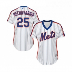 Womens New York Mets 25 Adeiny Hechavarria Authentic White Alternate Cool Base Baseball Jersey 