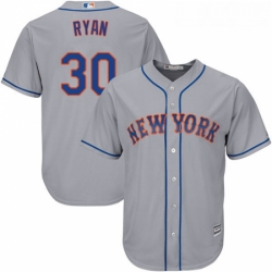 Youth Majestic New York Mets 30 Nolan Ryan Authentic Grey Road Cool Base MLB Jersey