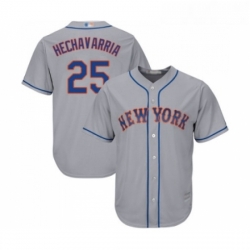 Youth New York Mets 25 Adeiny Hechavarria Authentic Grey Road Cool Base Baseball Jersey 