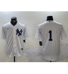 Men New York Yankees 1 Bobby Murcer White Cool Base Stitched Baseball Jersey