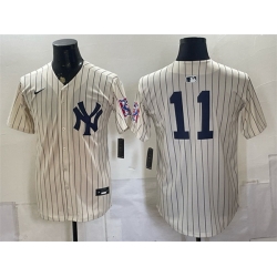 Men New York Yankees  11 Anthony Volpe Cream 2026 Field of Dreams Stadium Stitched Baseball Jersey