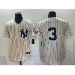 Men New York Yankees  3 Babe Ruth Cream 2026 Field of Dreams Stadium Stitched Baseball Jersey