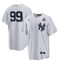 Men New York Yankees 99 Aaron Judge White 2024 World Series Cool Base Stitched Baseball Jersey