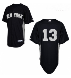 Mens Majestic New York Yankees 13 Alex Rodriguez Authentic Black 2011 Road Cool Base BP MLB Jersey