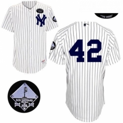 Mens Majestic New York Yankees 42 Mariano Rivera Replica White GMS The Boss MLB Jersey