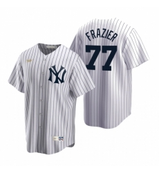 Mens Nike New York Yankees 77 Clint Frazier White Cooperstown Collection Home Stitched Baseball Jersey