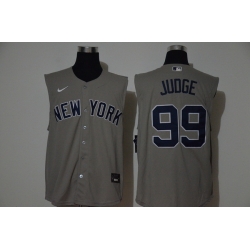 Yankees 99 Aaron Judge Gray Nike Cool Base Sleeveless Jersey