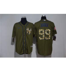 Yankees 99 Aaron Judge Olive 2020 Nike Cool Base Jersey