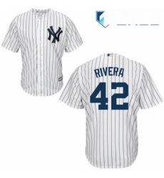 Youth Majestic New York Yankees 42 Mariano Rivera Replica White Home MLB Jersey