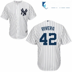 Youth Majestic New York Yankees 42 Mariano Rivera Replica White Home MLB Jersey