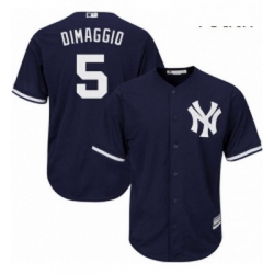 Youth Majestic New York Yankees 5 Joe DiMaggio Replica Navy Blue Alternate MLB Jersey