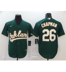 Athletics 26 Matt Chapman Green 2020 Nike Cool Base Jersey