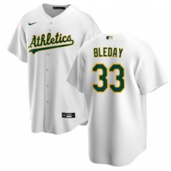 Men Oakland Athletics 33 JJ Bleday White Cool Base Stitched Jersey