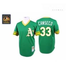 Mens Mitchell and Ness Oakland Athletics 33 Jose Canseco Replica Green Throwback MLB Jersey