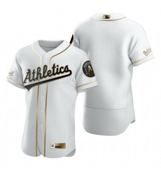 Oakland Athletics Blank White Nike Mens Authentic Golden Edition MLB Jersey