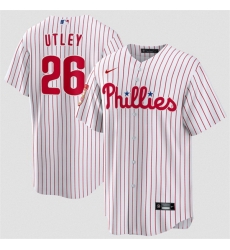 Men Philadelphia Phillies 26 Chase Utley White 2026 Cool Base Stitched Jersey Men Philadelphia Phillies 26 Chase Utley White 2026 Cool Base Stitched Jersey