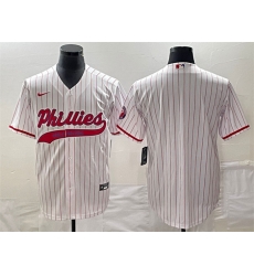 Men Philadelphia Phillies Blank White Cool Base Stitched Baseball Jersey