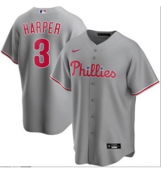 Phillies 3 Bryce Harper Gray 2020 Nike Cool Base Jersey