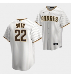 Men San Diego Padres 22 Juan Soto White Cool Base Stitched Baseball Jersey