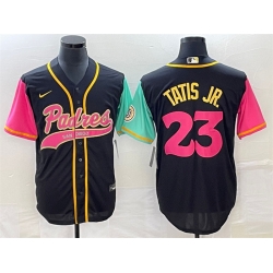 Men San Diego Padres 23 Fernando Tatis Jr  Black Cool Base Stitched Baseball Jersey