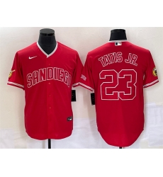 Men San Diego Padres 23 Fernando Tatis Jr  Red Cool Base Stitched Baseball Jersey