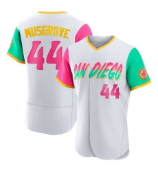 Men San Diego Padres 44 Joe Musgrove 2022 White City Connect Flex Base Stitched Baseball Jersey