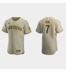 Men San Diego Padres 7 Ha Seong Kim Stitched MLB Brown Flexbase Base Nike Jersey