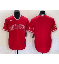 Men San Diego Padres Blank Red Cool Base Stitched Baseball Jersey