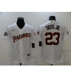 Men San Diego Padres White 23 Fernando Tatis Jr  1998 World Series Cool Base Stitched Baseball Jersey