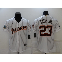 Men San Diego Padres White 23 Fernando Tatis Jr  1998 World Series Cool Base Stitched Baseball Jersey